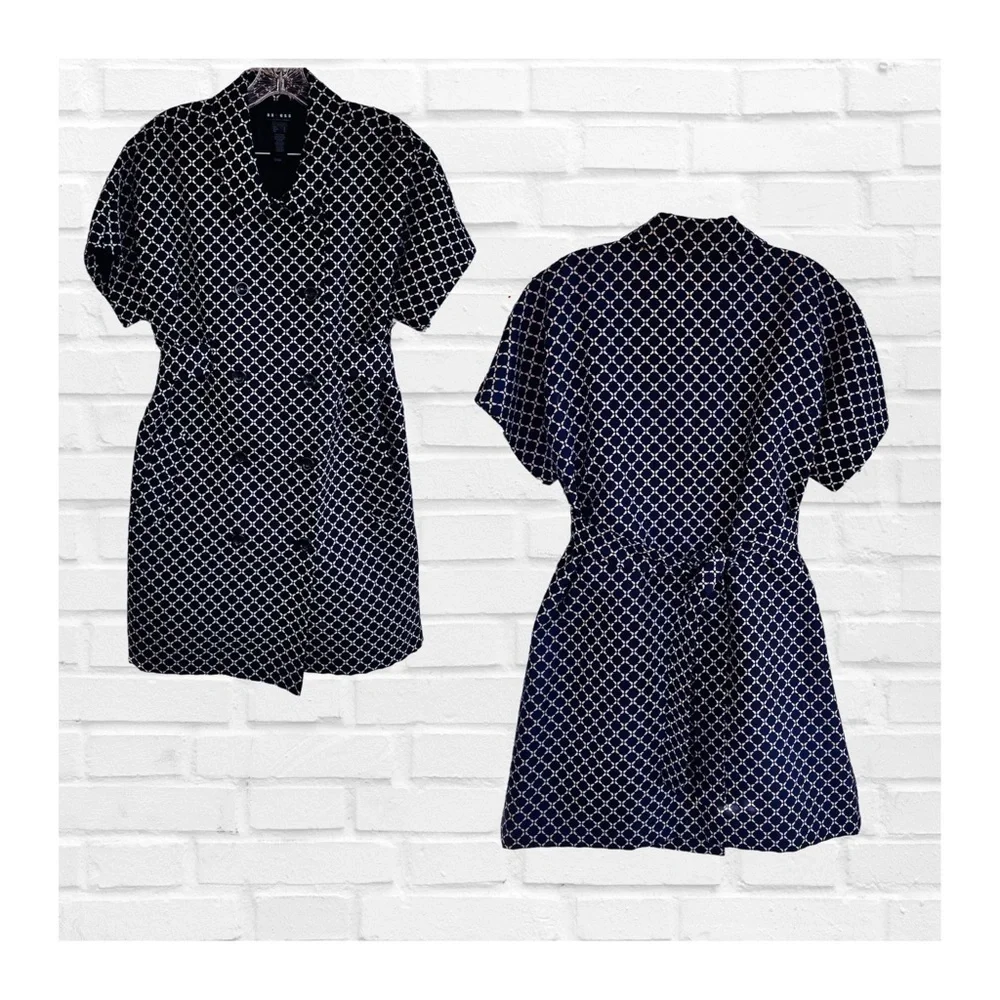 Liz Claiborne Sz Lg Double Breasted Short Sleeve Coat Old Money Preppy Career